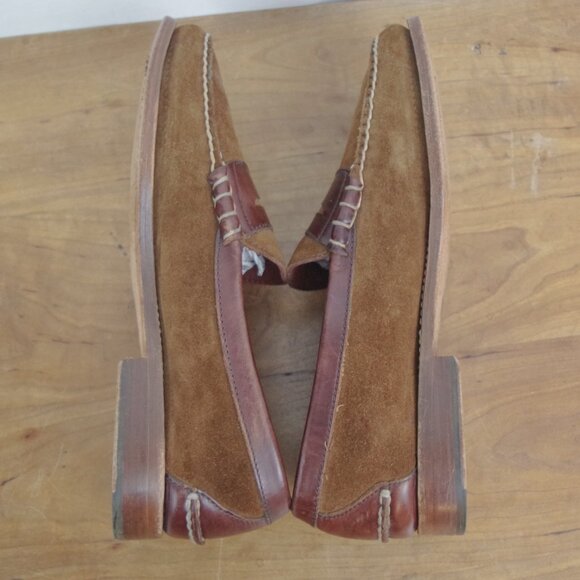 EUC HS Trask Suede and Smooth Leather Two Tone Penny Loafers 13 main image 7
